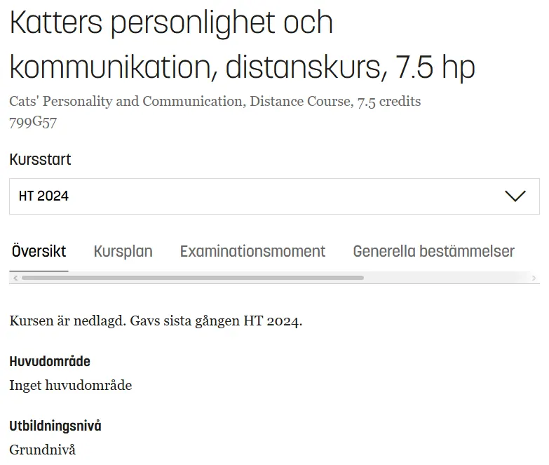 Katters personlighet och kommunikation - Linköpings universitet